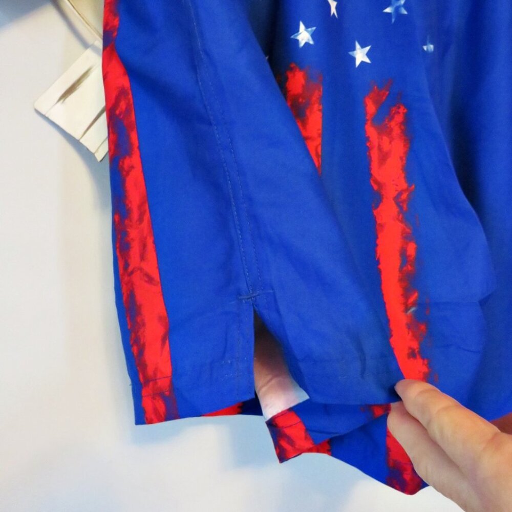 NWOT Cozople Patriotic 4th Of July Swim Trunks Size Large Compression Liner - Picture 5 of 8